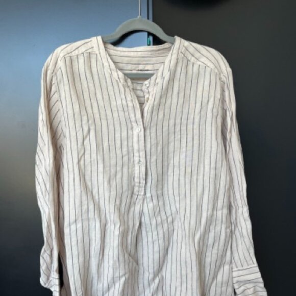 Black & Oatmeal Stripped Tunic Shirt - Picture 1 of 3